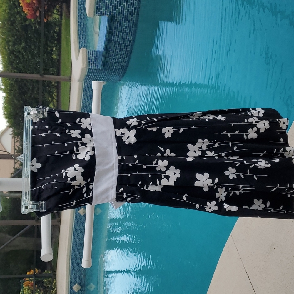 A.P.N.Y. Strapless Black & White Dress